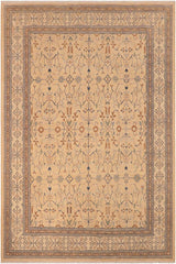 handmade Transitional Kafkaz Tan Beige Hand Knotted RECTANGLE 100% WOOL area rug 8 x 10