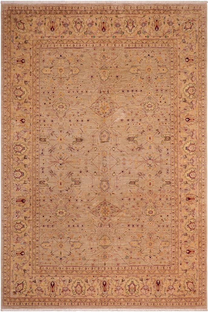 handmade Traditional Kafkaz Gray Gold Hand Knotted RECTANGLE 100% WOOL area rug 8 x 10