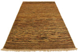 handmade Modern Gabbeh Beige Rust Hand Knotted RECTANGLE 100% WOOL area rug 4  x 6 