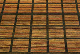 handmade Modern Gabbeh Charcoal Rust Hand Knotted RECTANGLE 100% WOOL area rug 4  x 6 