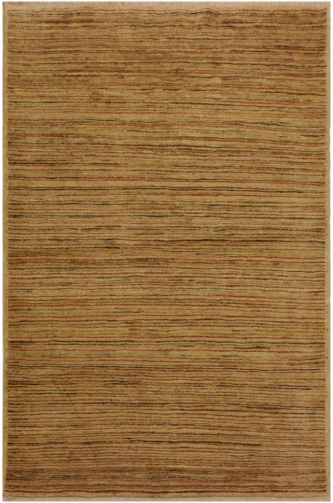 handmade Modern Gabbeh Beige Rust Hand Knotted RECTANGLE 100% WOOL area rug 4  x 6 