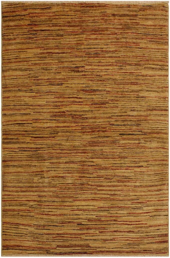 handmade Modern Gabbeh Beige Brown Hand Knotted RECTANGLE 100% WOOL area rug 4  x 5 