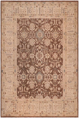 handmade Traditional Kafkaz Lt. Brown Ivory Hand Knotted RECTANGLE 100% WOOL area rug 12 x 14