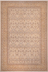 handmade Transitional Kafkaz Ivory Gold Hand Knotted RECTANGLE 100% WOOL area rug 12 x 16