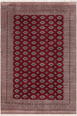 handmade Geometric Bokhara Red Taupe Hand Knotted RECTANGLE 100% WOOL area rug 9 x 12