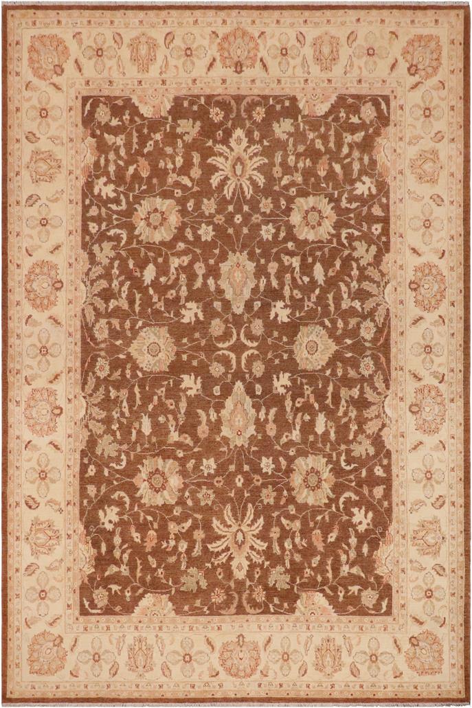 handmade Traditional Kafkaz Lt. Brown Beige Hand Knotted RECTANGLE 100% WOOL area rug 9 x 12