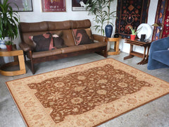 handmade Traditional Kafkaz Lt. Brown Beige Hand Knotted RECTANGLE 100% WOOL area rug 9 x 12