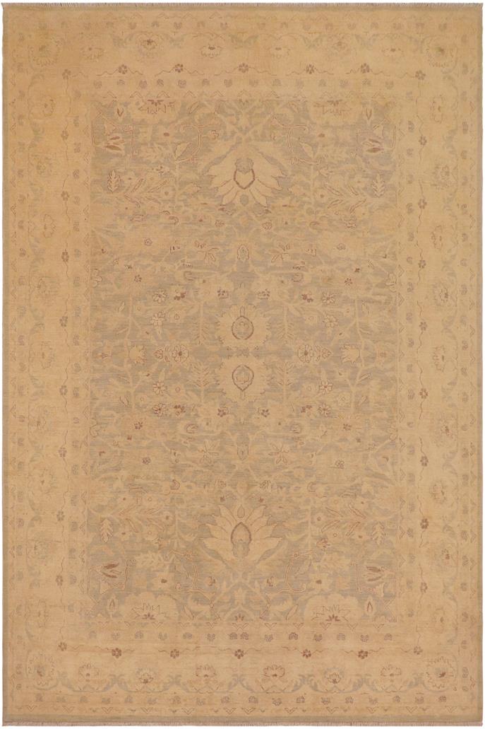 handmade Traditional Kafkaz Lt. Green Beige Hand Knotted RECTANGLE 100% WOOL area rug 9 x 12