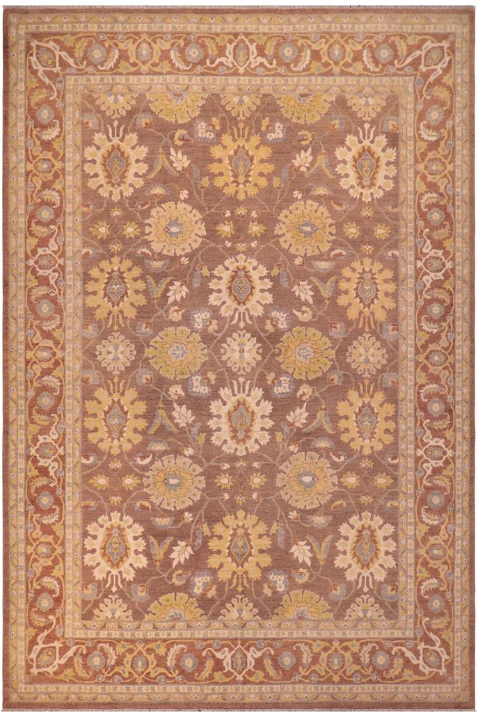 handmade Traditional Kafkaz Lt. Brown Beige Hand Knotted RECTANGLE 100% WOOL area rug 9 x 13