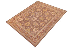 handmade Traditional Kafkaz Lt. Brown Beige Hand Knotted RECTANGLE 100% WOOL area rug 9 x 13