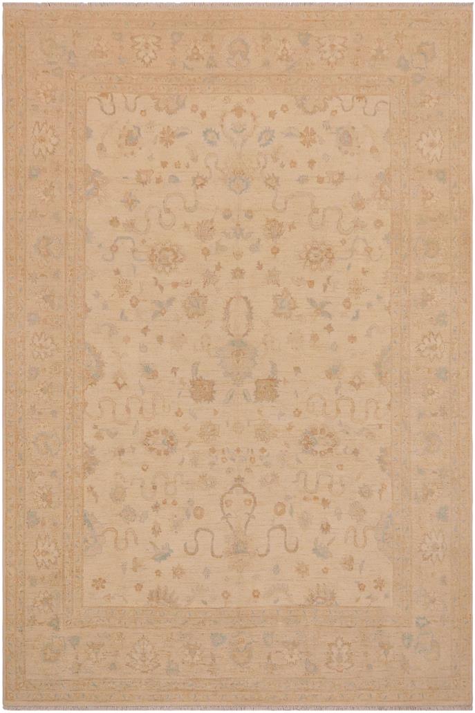 handmade Traditional Kafkaz Tan Beige Hand Knotted RECTANGLE 100% WOOL area rug 9 x 11