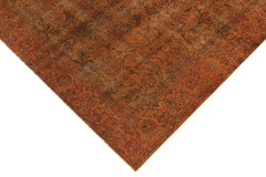 handmade Vintage Vintage Rust Brown Hand Knotted RECTANGLE 100% WOOL area rug 8x11