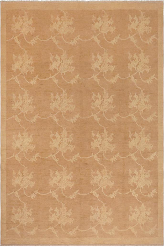 handmade Transitional Kafkaz Lt. Brown Beige Hand Knotted RECTANGLE 100% WOOL area rug 9 x 11