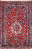 Vintage Antique Isfhan Rosamond Red Blue Hand Knotted Wool Rug- 14'6'' x 23'8''