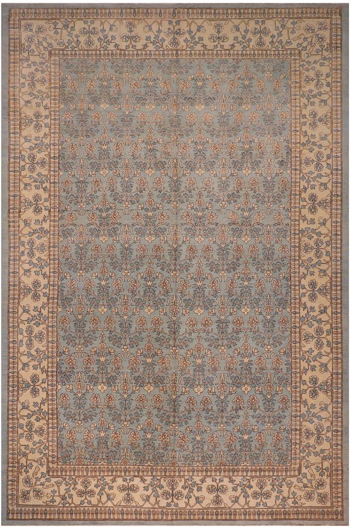 handmade Transitional Kafkaz Lt. Green Lt. Green Hand Knotted RECTANGLE 100% WOOL area rug 12 x 18