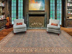 handmade Transitional Kafkaz Lt. Green Lt. Green Hand Knotted RECTANGLE 100% WOOL area rug 12 x 18