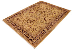 handmade Traditional Kafkaz Lt. Gold Burgundy Hand Knotted RECTANGLE 100% WOOL area rug 9 x 12