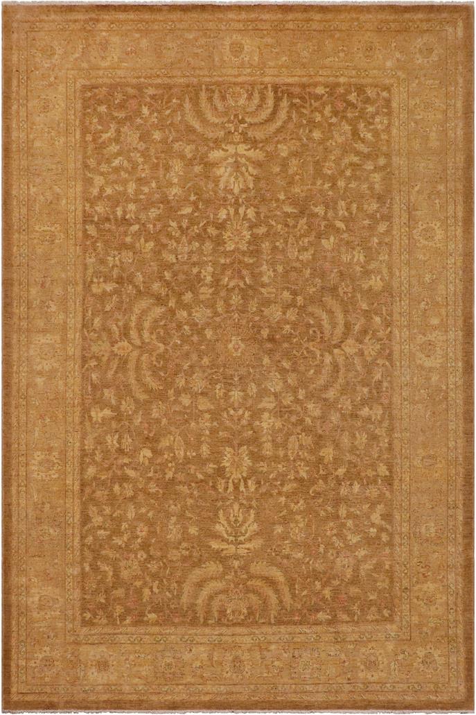 handmade Traditional Kafkaz Gold Tan Hand Knotted RECTANGLE 100% WOOL area rug 10 x 12