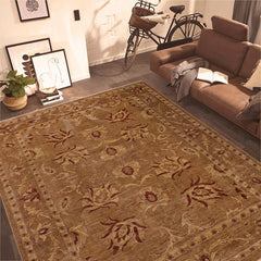 handmade Traditional Kafkaz Taupe Beige Hand Knotted RECTANGLE 100% WOOL area rug 9 x 12