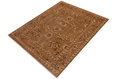 handmade Traditional Kafkaz Taupe Beige Hand Knotted RECTANGLE 100% WOOL area rug 9 x 12