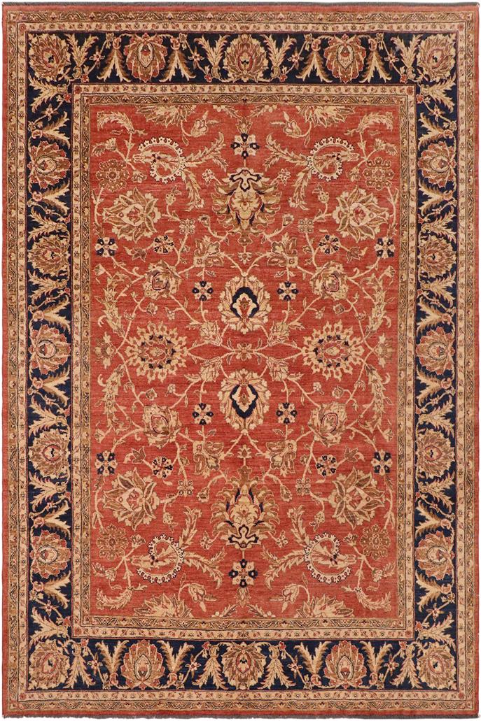 handmade Traditional Kafkaz Peach Blue Hand Knotted RECTANGLE 100% WOOL area rug 9 x 11