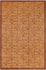 handmade Transitional Kafkaz Tan Brown Hand Knotted RECTANGLE 100% WOOL area rug 9 x 12