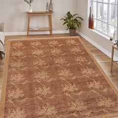 handmade Transitional Kafkaz Lt. Brown Tan Hand Knotted RECTANGLE 100% WOOL area rug 9 x 12