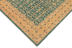 handmade Transitional Kafkaz Lt. Green Nude Hand Knotted RECTANGLE 100% WOOL area rug 9 x 12