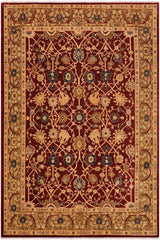 handmade Traditional Kafkaz Wine Red Olive Green Hand Knotted RECTANGLE 100% WOOL area rug 9 x 12