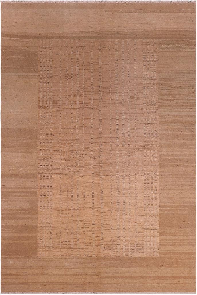 handmade Modern Gabbeh Tan Multi Hand Knotted RECTANGLE 100% WOOL area rug 6  x 9 