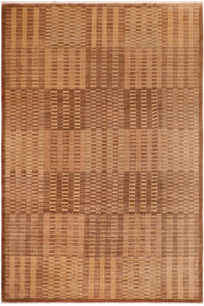 handmade Modern Kafkaz Lt. Brown Green Hand Knotted RECTANGLE 100% WOOL area rug 10  x 14 