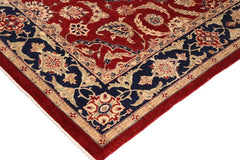 handmade Traditional Kafkaz Red Blue Hand Knotted RECTANGLE 100% WOOL area rug 11 x 14