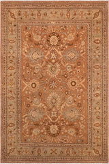 handmade Traditional Kafkaz Lt. Brown Lt. Green Hand Knotted RECTANGLE 100% WOOL area rug 8 x 10