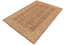 handmade Transitional Kafkaz Lt. Brown Gold Hand Knotted RECTANGLE 100% WOOL area rug 9 x 12