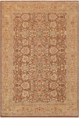 handmade Transitional Kafkaz Lt. Brown Gold Hand Knotted RECTANGLE 100% WOOL area rug 9 x 12