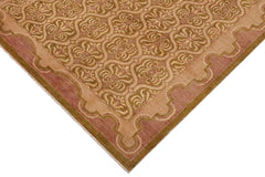 handmade Transitional Kafkaz Lt. Green Tan Hand Knotted RECTANGLE 100% WOOL area rug 9 x 12