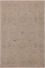 handmade Traditional Ziegler Gray Beige Hand Knotted RECTANGLE 100% WOOL area rug 9x12