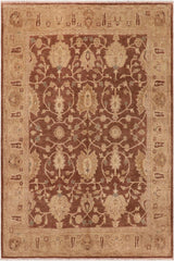 handmade Traditional Kafkaz Brown Tan Hand Knotted RECTANGLE 100% WOOL area rug 8 x 10