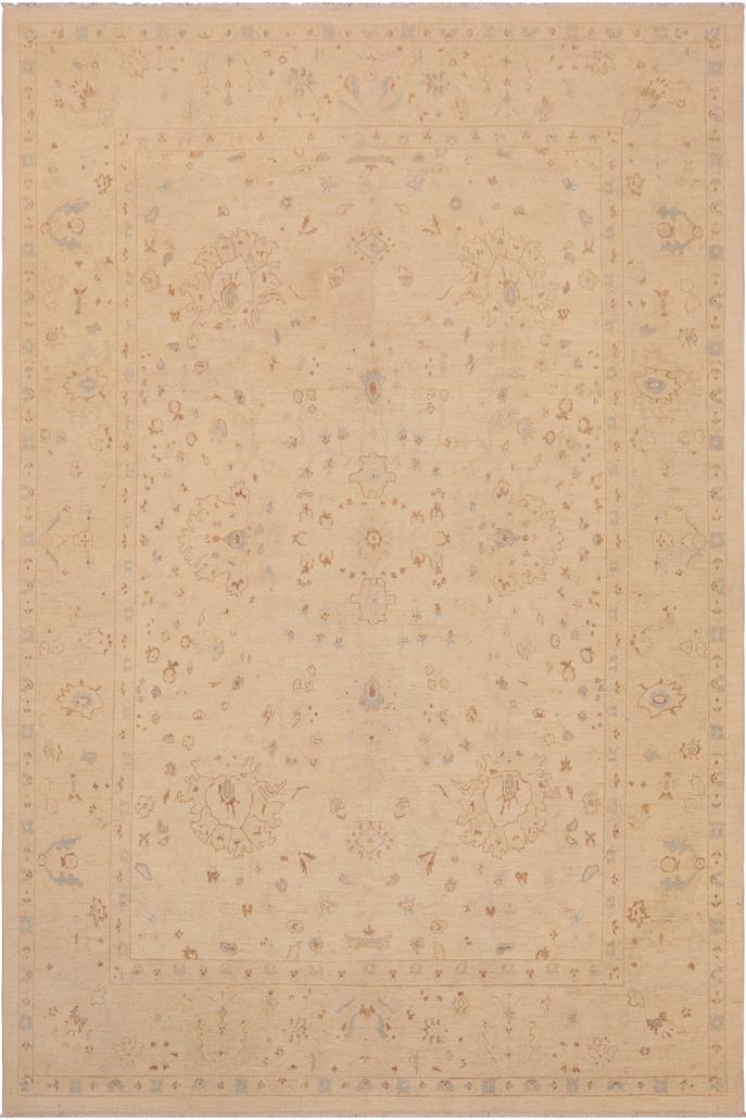 handmade Traditional Kafkaz Lt. Tan Tan Hand Knotted RECTANGLE 100% WOOL area rug 9 x 12