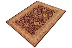 handmade Traditional Kafkaz Drk. Red Beige Hand Knotted RECTANGLE 100% WOOL area rug 9 x 13