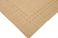 handmade Modern Kafkaz Beige Tan Hand Knotted RECTANGLE 100% WOOL area rug 9 x 12