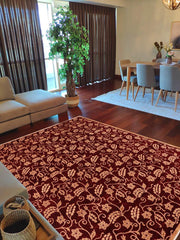 handmade Transitional Kafkaz Wine Red Lt. Brown Hand Knotted RECTANGLE 100% WOOL area rug 9 x 12