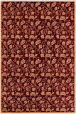 Shabby Chic Ziegler Troy Wine Red/Light Brown Wool Rug - 8'10'' x 11'9''