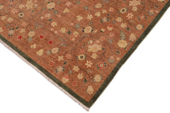 handmade Transitional Kafkaz Lt. Brown Rust Hand Knotted RECTANGLE 100% WOOL area rug 9 x 12