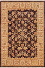 handmade Traditional Kafkaz Purple Lt. Tan Hand Knotted RECTANGLE 100% WOOL area rug 9 x 12