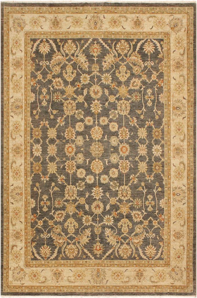 handmade Traditional Kafkaz Gray Beige Hand Knotted RECTANGLE 100% WOOL area rug 9 x 12