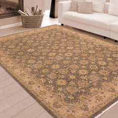 handmade Transitional Kafkaz Gray Lt. Brown Hand Knotted RECTANGLE 100% WOOL area rug 8 x 10