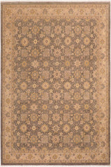 handmade Transitional Kafkaz Gray Lt. Brown Hand Knotted RECTANGLE 100% WOOL area rug 8 x 10