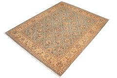 handmade Transitional Kafkaz Lt. Green Beige Hand Knotted RECTANGLE 100% WOOL area rug 8 x 10