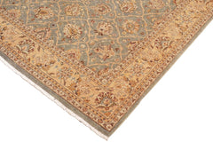 handmade Transitional Kafkaz Lt. Green Beige Hand Knotted RECTANGLE 100% WOOL area rug 8 x 10